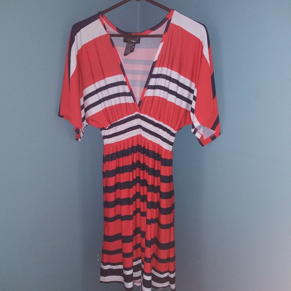 Striped maxi dress medium